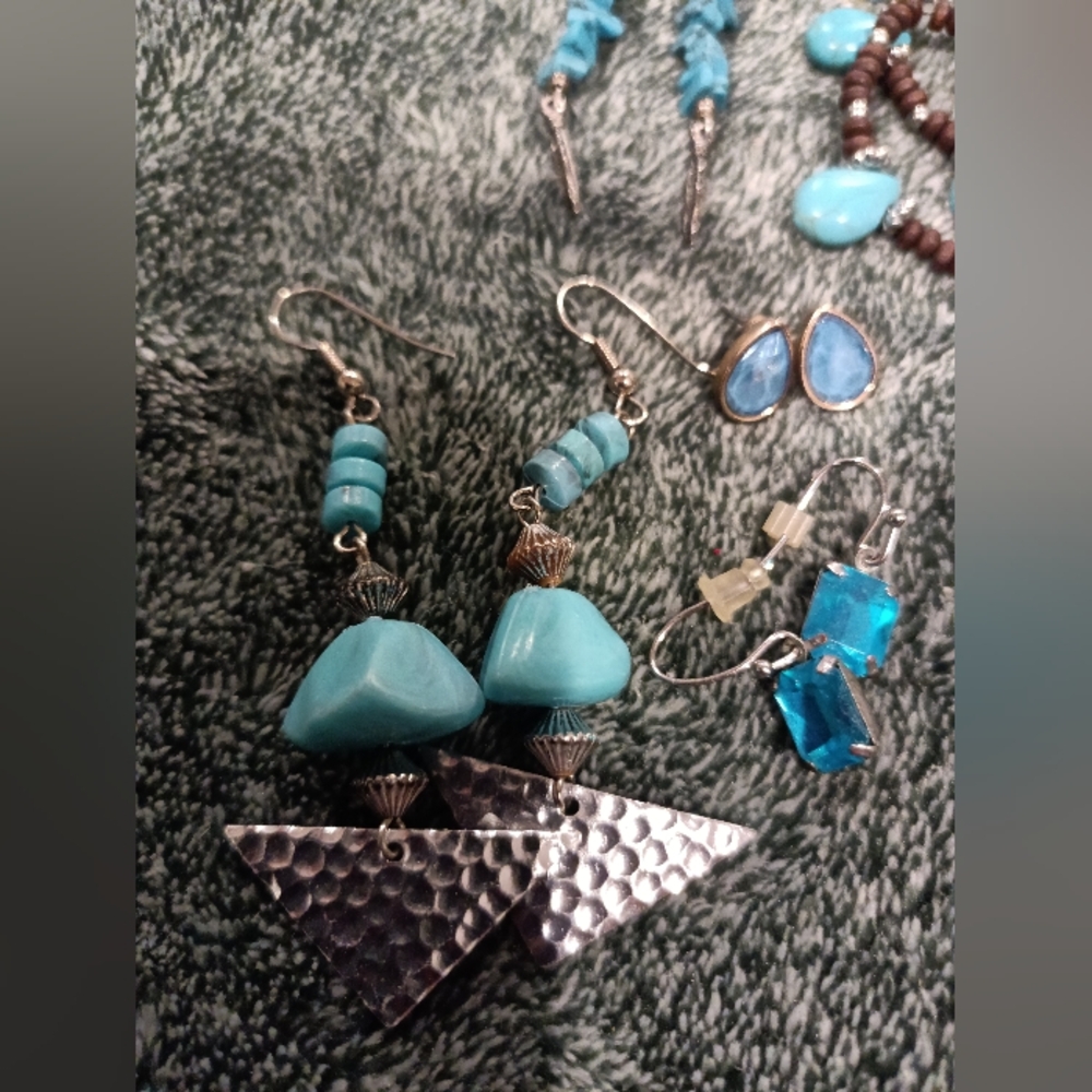 Halite And Silver Colored Earring Bundle